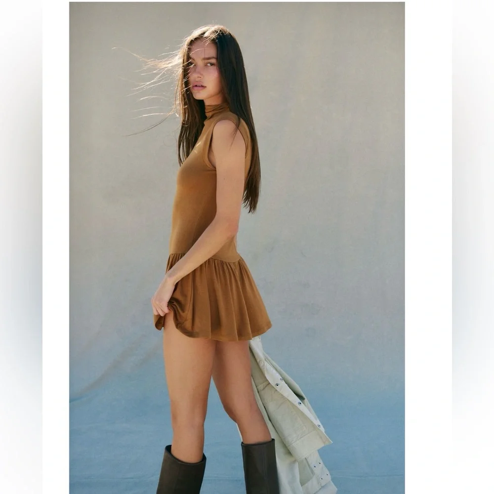 NWT Free People Good Feels Drop-Waist Mini Dress - Picture 5 of 5